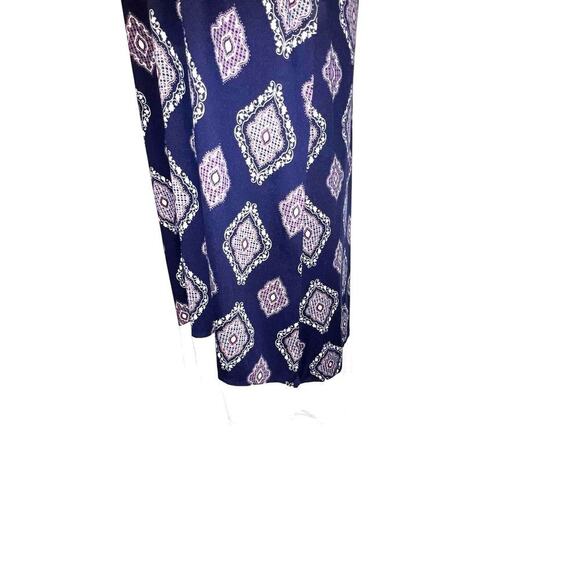 Anne Klein ladies L,sleeveless geometric block hem midi stretch Y2K nightgown - Picture 4 of 8